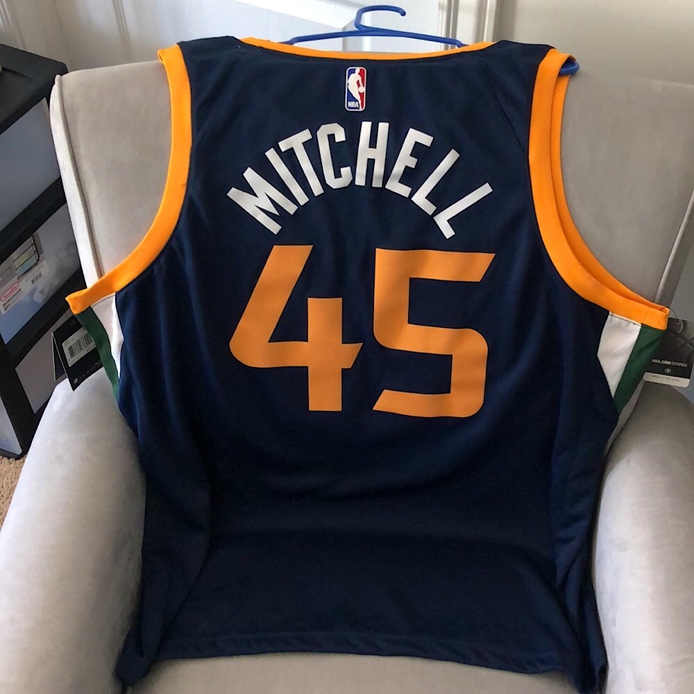 Jazz Authentic Mitchell Jersey #45